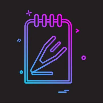 Notepad icon design vector Stockillustratie