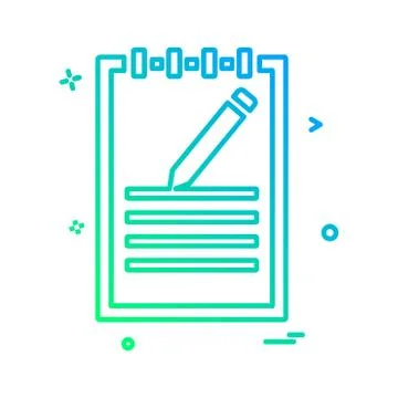Notepad icon design vector 스톡 일러스트