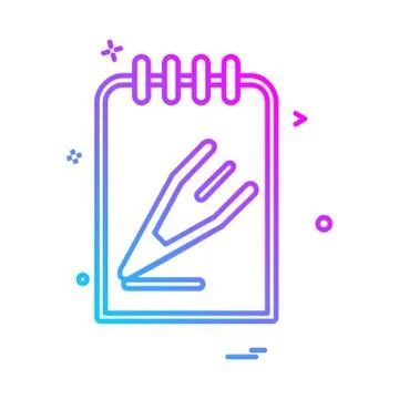 Notepad icon design vector Illustrazione stock