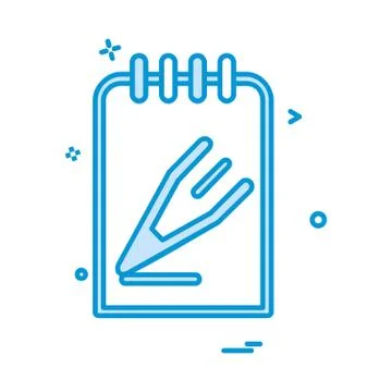 Notepad icon design vector イラスト素材
