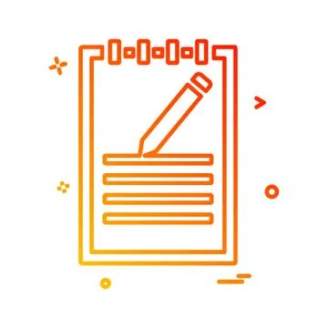Notepad icon design vector Illustrazione stock