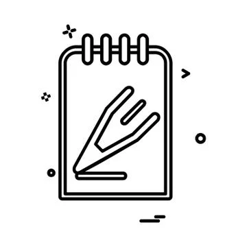 Notepad icon design vector イラスト素材