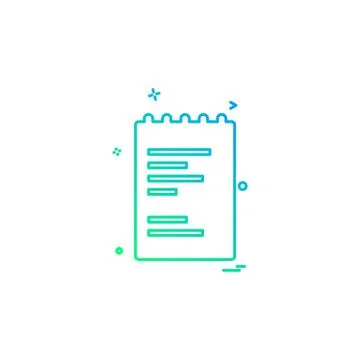 Notepad icon design vector Stock Illustration