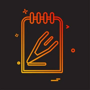 Notepad icon design vector イラスト素材