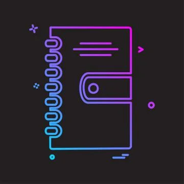 Notepad icon design vector Illustrazione stock