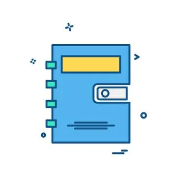 Notepad icon design vector Illustrazione stock
