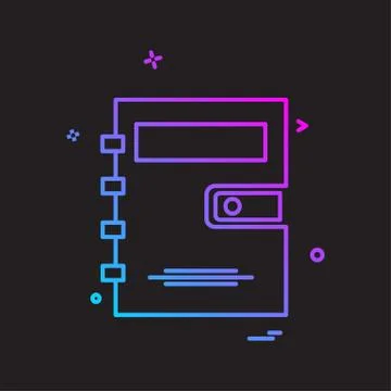 Notepad icon design vector Illustrazione stock