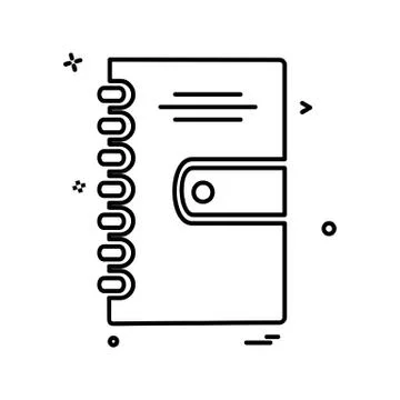 Notepad icon design vector Stock Illustration