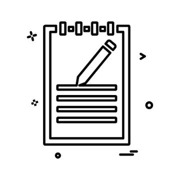 Notepad icon design vector イラスト素材