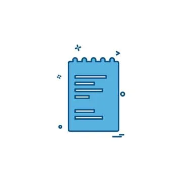 Notepad icon design vector 스톡 일러스트