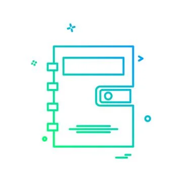 Notepad icon design vector Illustrazione stock
