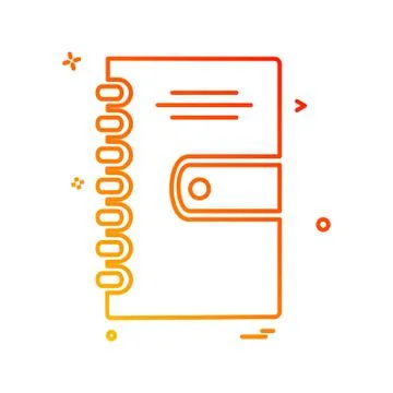 Notepad icon design vector 스톡 일러스트