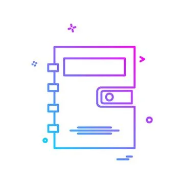 Notepad icon design vector 스톡 일러스트