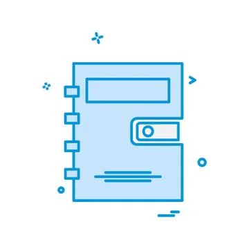 Notepad icon design vector 스톡 일러스트