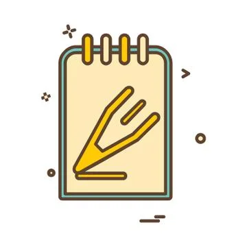 Notepad icon design vector 스톡 일러스트