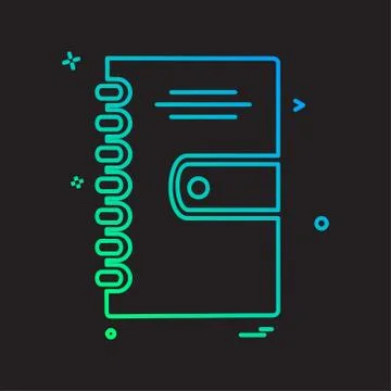 Notepad icon design vector イラスト素材