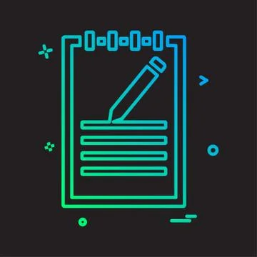 Notepad icon design vector Illustrazione stock