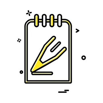 Notepad icon design vector イラスト素材