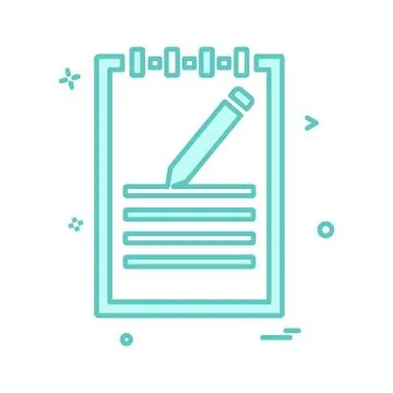 Notepad icon design vector Illustrazione stock