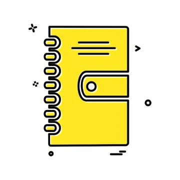 Notepad icon design vector Stock Illustration