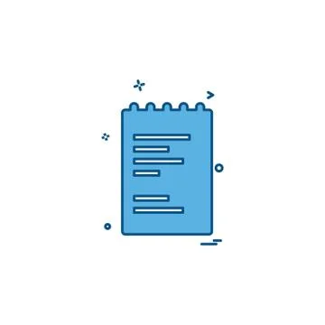 Notepad icon design vector Illustrazione stock