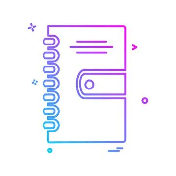 Notepad icon design vector Stock Illustration