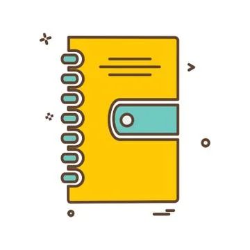 Notepad icon design vector Stockillustratie