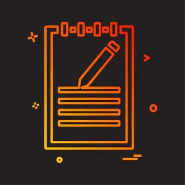 Notepad icon design vector 스톡 일러스트