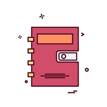 Notepad icon design vector 스톡 일러스트