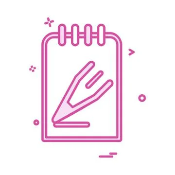 Notepad icon design vector Stockillustratie