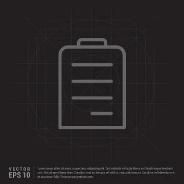 Notepad icon, flat design Stock Illustration