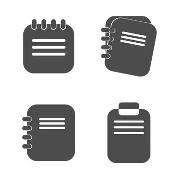 Notepad icon in a flat design isolated Stock Illustration