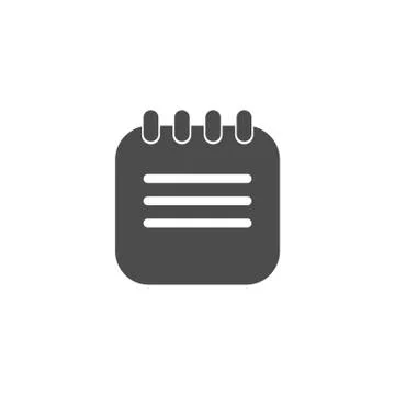 Notepad icon in a flat design isolated Stock Illustration