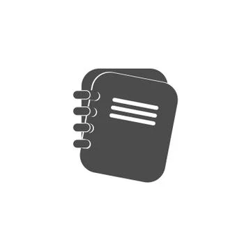 Notepad icon in a flat design isolated Stock Illustration