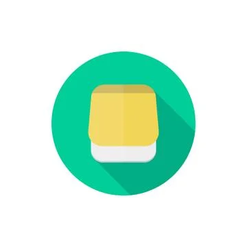 Notepad icon in a flat design with long shadow isolated Stock Illustration