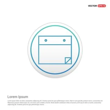 Notepad icon, flat design - white circle button Illustrazione stock