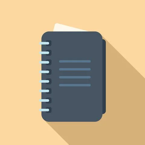 Notepad icon flat vector. Note book イラスト素材