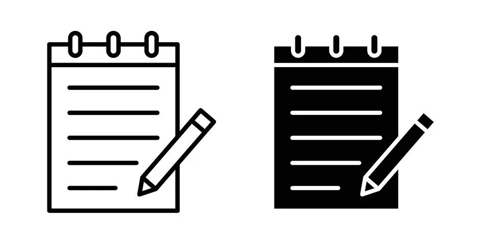Notepad icon Illustration Eps10 for web or app Stock Illustration