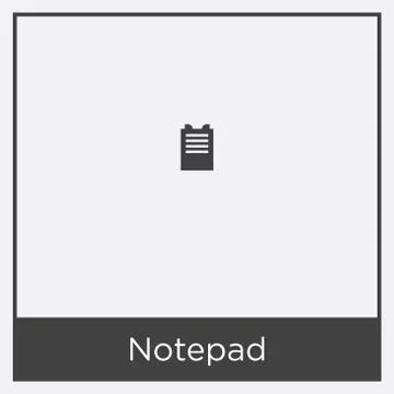 Notepad icon isolated on white background Stock Illustration