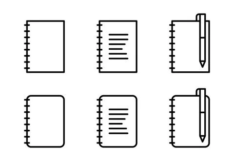 Notepad icon. Notebook symbol. Document pages vector illustration. Writing .. Ilustración de archivo