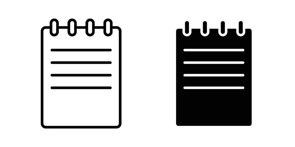 Notepad icon or illustration vector symbols Stock Illustration