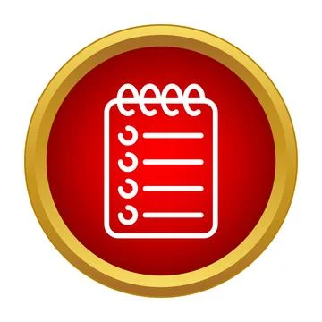 Notepad icon representing a task list memo Stock Illustration