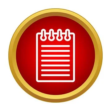 Notepad icon representing writing and creating lists Stock Illustration