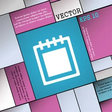 Notepad icon sign. Modern flat style for your design. Vector Stock Illustration
