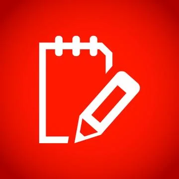 Notepad icon stock vector illustration flat design Stock Illustration