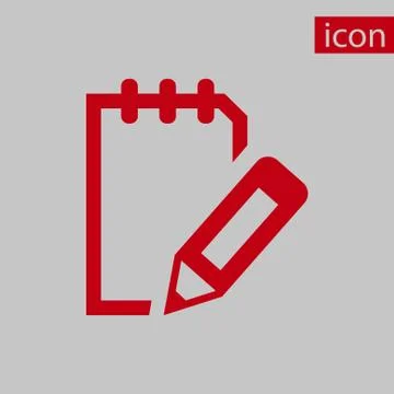 Notepad icon stock vector illustration flat design Stock Illustration