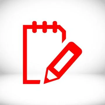 Notepad icon stock vector illustration flat design Illustrazione stock