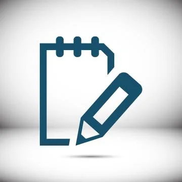 Notepad icon stock vector illustration flat design 스톡 일러스트