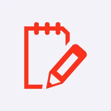 Notepad icon stock vector illustration flat design Stock Illustration