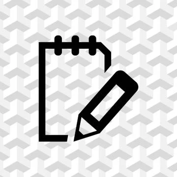 Notepad icon stock vector illustration flat design Stock Illustration